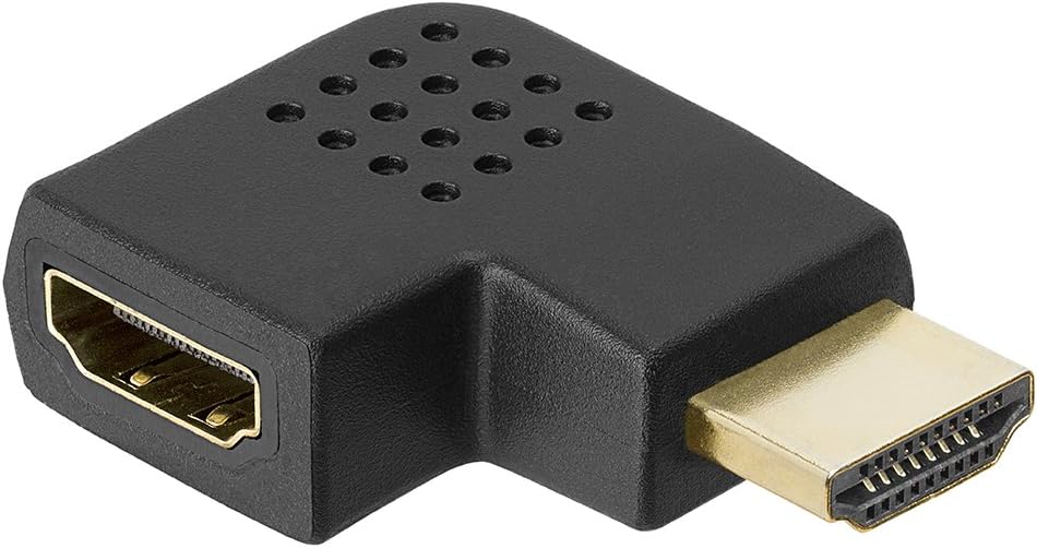 Cmple - [10 PACK] HDMI Male to Female Right Angle Adapter Vertical Flat Left 90 Degree HDMI to HDMI Converter, 4K 3D HDMI Extender for Roku,PS3,PS4,FireStick, Chromecast, Nintendo Switch, HDTV, Laptop: Home Audio & Theater