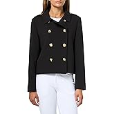 KARL LAGERFELD womens Long Sleeve Gold Accent Classy Essential Jacket
