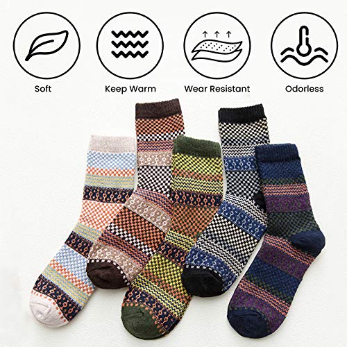 REDSTORM-Winterliche-warme-Woll-Baumwollsocken-fuer-Frauen-Koralle-Fleece-Socken-Set-