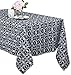 Benson Mills Geo Indoor/outdoor Spillproof Tablecloth (blue, 60-inch by 84-inch)