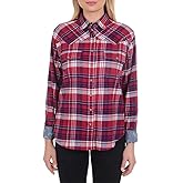 Jachs Girlfriend Flannel Shirt, Variety (S, Light Red)