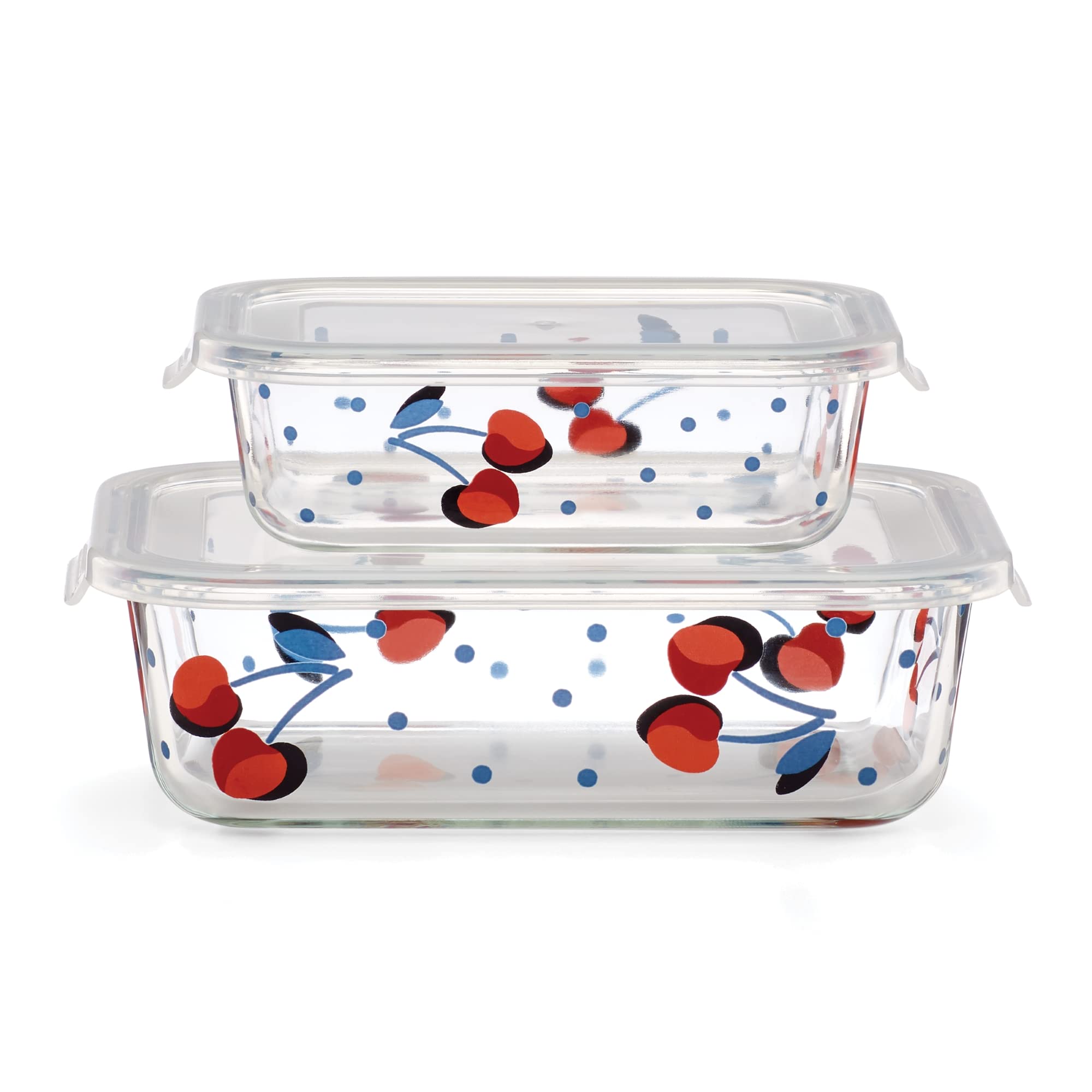 kate spade new york Vintage Cherry Dot 4-Piece Rectangular Storage Set (Pack of 12) Image