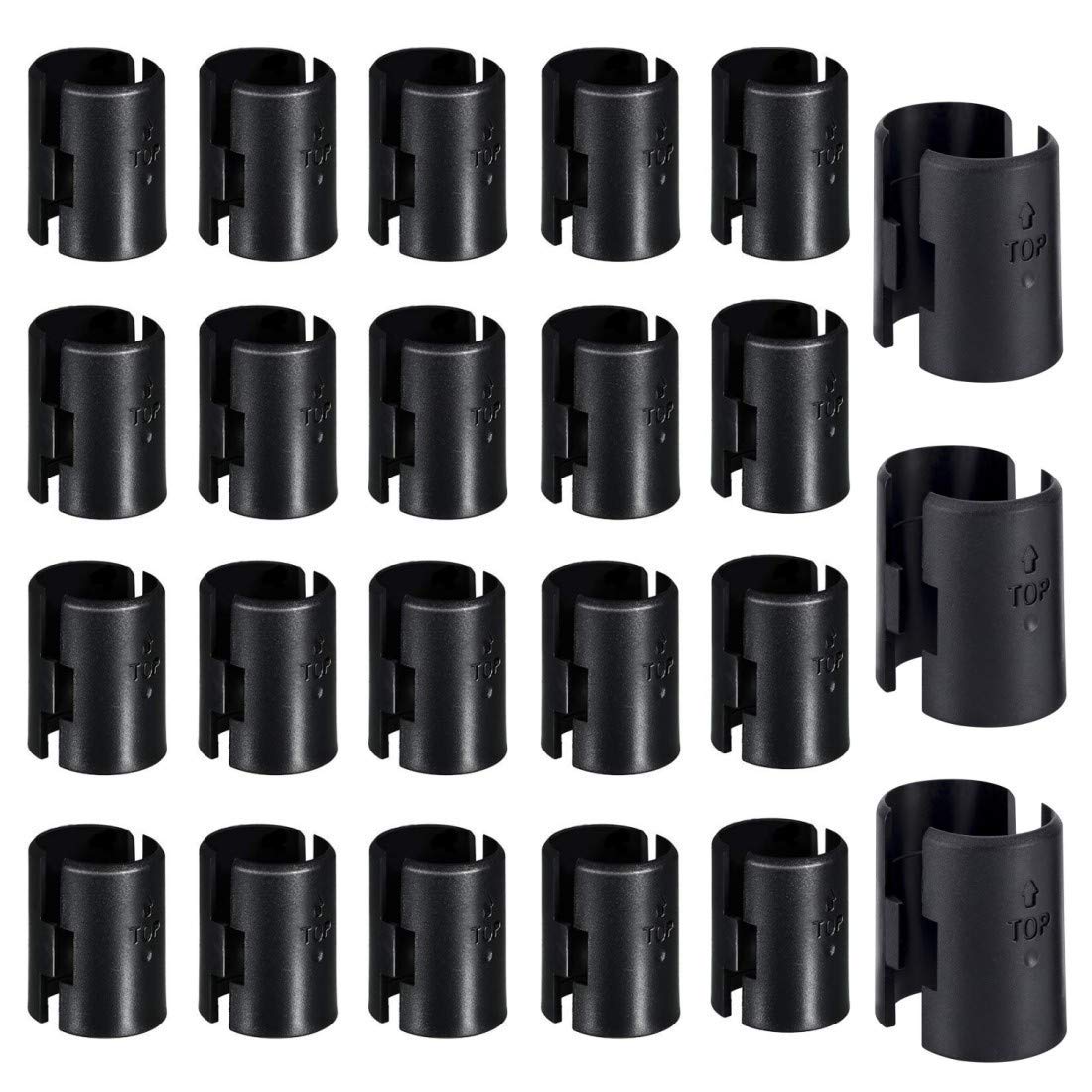 Wire Shelf Clips - 120 Pieces 60 Pairs Black Wire Shelving Shelf Lock Clips for 1" Diameter Post Shelvings
