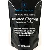 (1LB) Organic Coconut Activated Charcoal Powder - Food Grade, Kosher - Teeth Whitening, Facial Scrub, Soap Making (1 ounce to