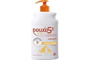Douxo S3 Pyo Shampoo, Contains 3% Chlorhexidine & 0.5% Ophytrium, Antiseptic & Hydrating, For Bacterial or Yeast Skin Infections, For Dogs and Cats, 16.9 fl. oz. (500mL)