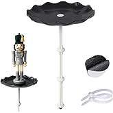 KOJIGIC Christmas Tree Topper Holder Stand Planar Holiday Universal Christmas Tree Topper Stabilizer Plastic Support Rod Adjustable Stabilize Seasonal Treetop Ornaments Tree Topper Supporter BLACK