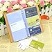 BTSKY Book Style Credit Card Holder Business Name Card Book ID Card Organizer--For 300 Business Cards (Orange)