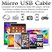 Wilist 6 Pack Short Micro USB Cable with Keychain Key Ring USB A to Micro B Cables Data Sync Charging Cord Support Quick Charge 3.0 and 2.0 Charger for Android Samsung Nokia LG and More ~ 8 Inch