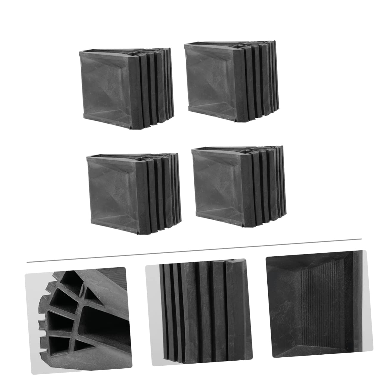 VILLCASE 4Pc Ladder Feet Cover,Fan-Shaped Ladder Leg Covers Ladder Feet Covers for Construction Site Home Use Worker