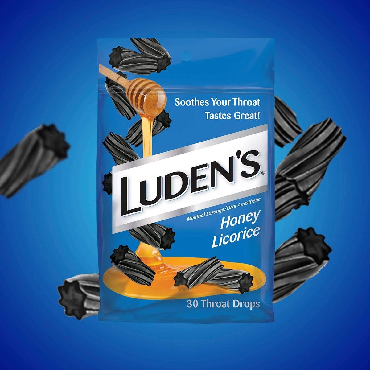 Luden's Throat Drops, Honey Licorice, 30 Drops: Health & Personal Care