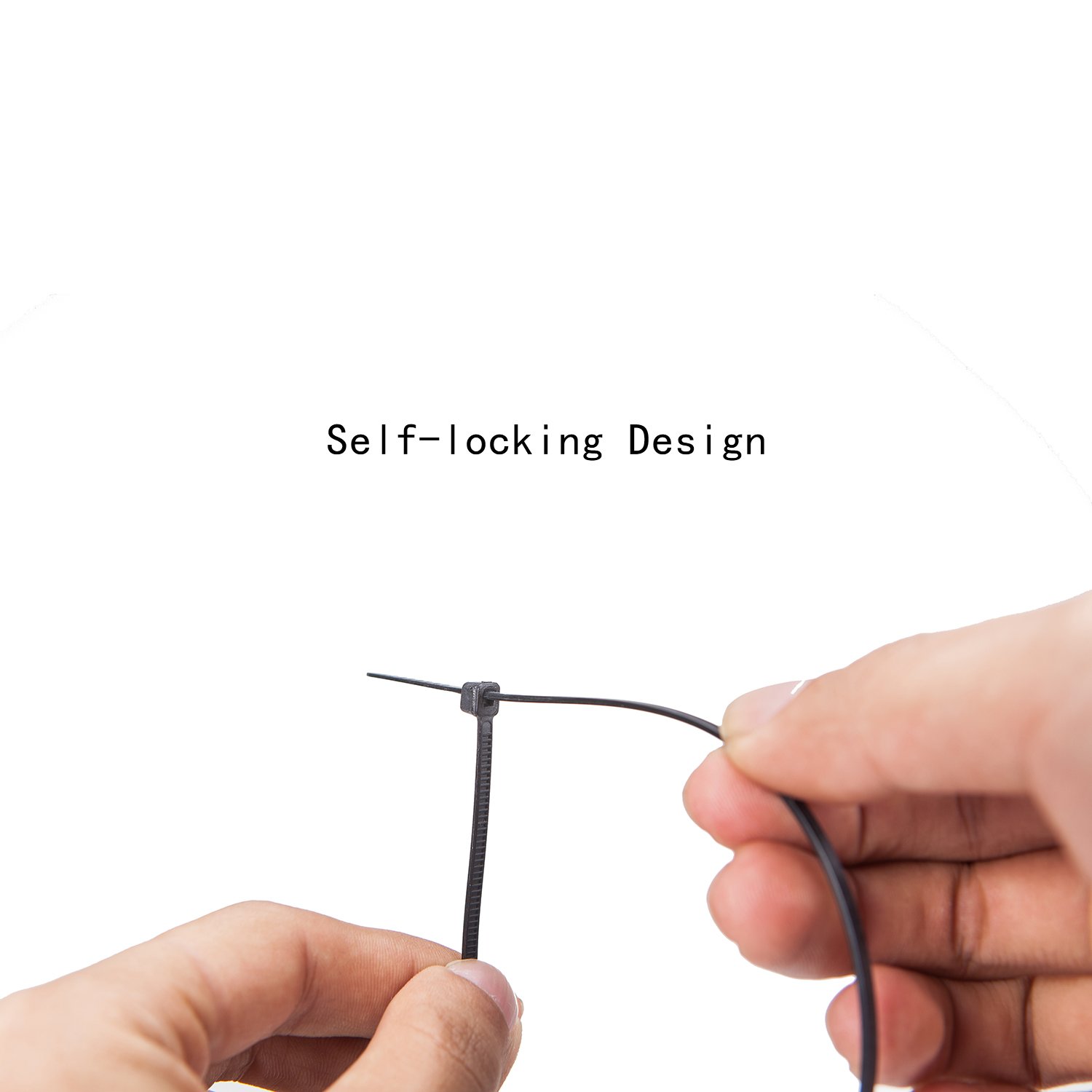 500 Pcs Nylon Cable Zip Ties Adjustable Durable Self Locking 4/6/8/10/12 Inch in Black&White