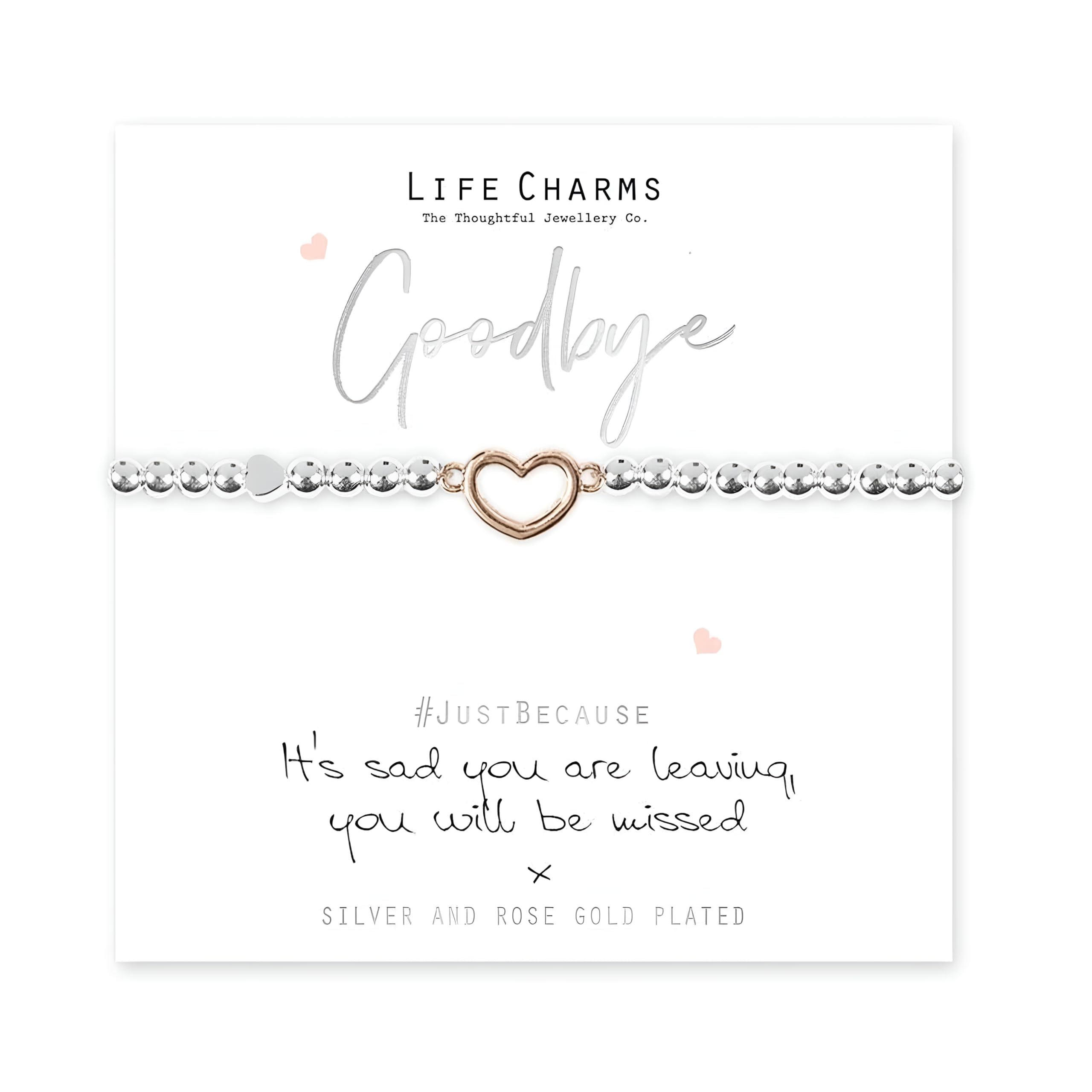 Life Charms Sad You Are Leaving You Will Be Missed Bracelet