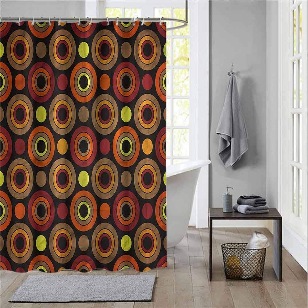Retro Lush Decor Shower Curtain Vintage Pattern with