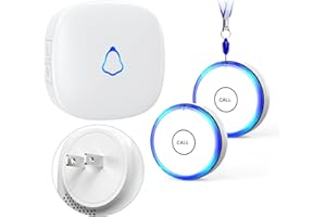 GENERIC Caregiver Pager Wireless Call Button for Home, Life Alert SOS for Monitoring Elderly Assistance Products Emergency Bell Panic Button Nurse Calling for Seniors Patients Disabled Care,Waterproof