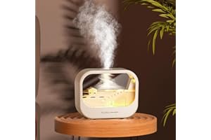 Essential Oil Diffuser, Cute Humidifier with 7 LED Light Colors, Waterless Auto Shut-Off & Timer Setting Cool Mist Humidifier