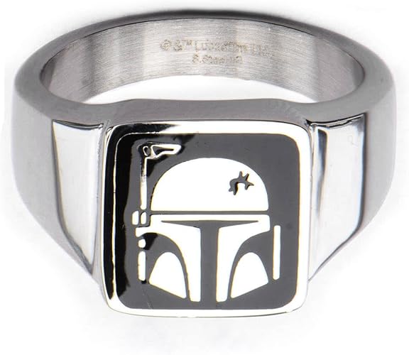STAR WARS BOBA FETT HELMET RING - BABY YODA Mandalorian Stainless
