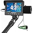 ESANHAO Underwater Fishing Camera for Rod Portable DVR Video 1200TVL Fish Camera with Light, 4.3'' LCD Monitor, 15m/49ft Cable for Ice Fishing, Lake Kayak Boat Saltwater Fishing