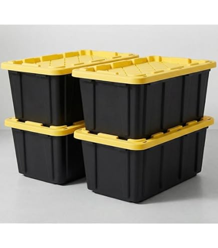 Amazon.com - CX BLACK & YELLOW 27-Gallon Heavy Duty Storage Bins
