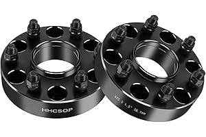 HHCSOP 6x5.5 Wheel Spacers for Chevy GMC, 1.5" 6x139.7mm Wheel Adapters 78.1mm Bore 14x1.5 Studs for Silverado Tahoe Avalanche Suburban Express Sierra Yukon Savana Escalade