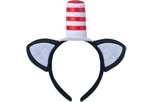 GHGMAO Red Bow Tie Party Favors Novelty Adjustable Bowtie Cat Ear Headband Halloween Costume Accessory for Men Women