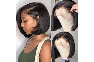 UCUVIC Bob Wig Human Hair 13x4 HD Lace Front BOB Wigs for Black Women Human Hair Glueless Wigs Human Hair Pre Plucked Pre Cut 180% Density 10 Inch