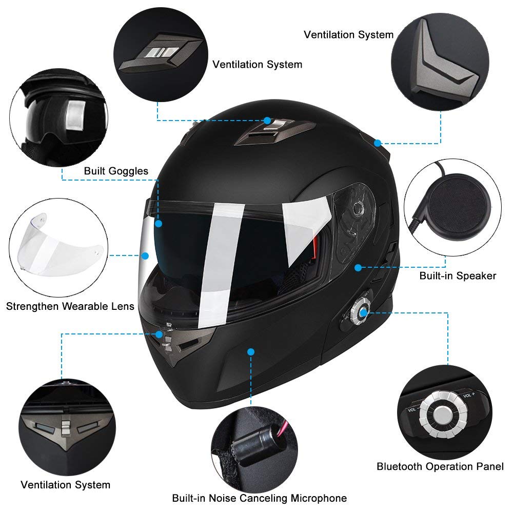 motorcycle helmets with built in bluetooth speakers