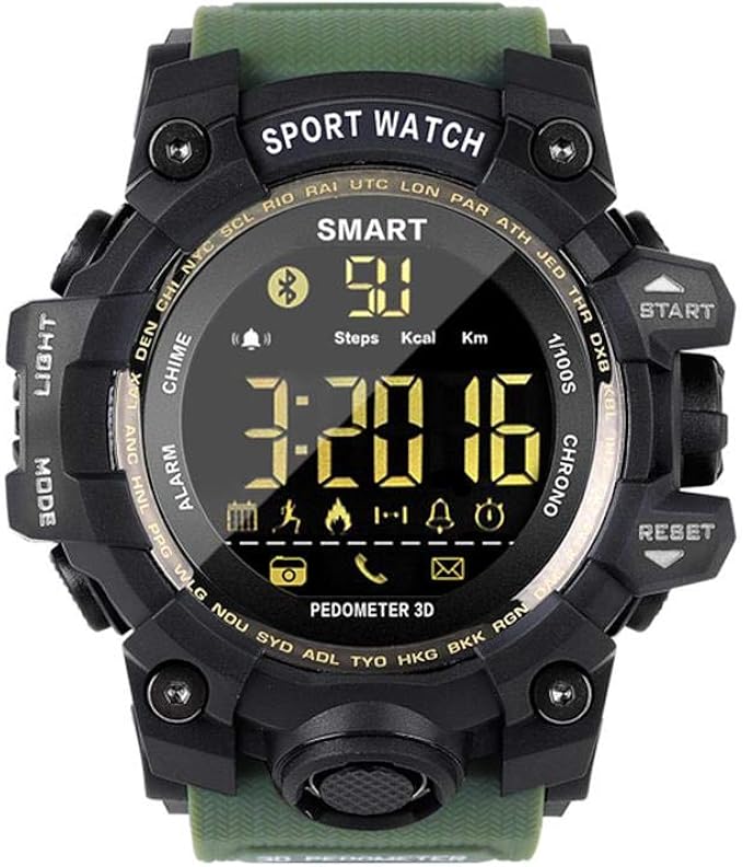 Sports Watch, Men's Sports Digital Smart Watch 5ATM Waterproof Cool