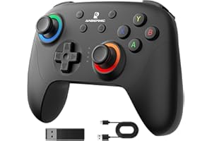 Doriteney RG P01 Wireless Gaming Controller Compatible with Switch Game Controllers RG P01 2.4G Controller Gamepad for Bluetooth/PC/Steam/iOS/Android/Switch Hall Effect RGB Lights
