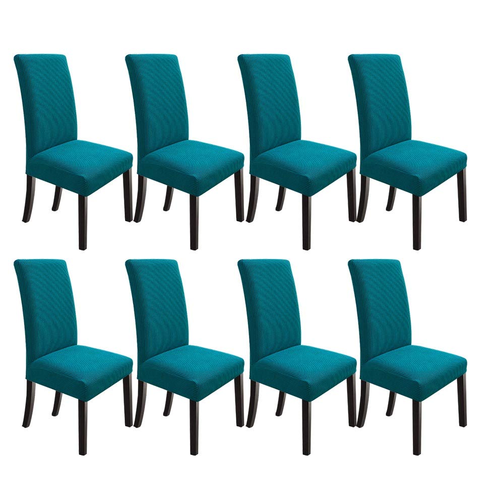 Photo 1 of NORTHERN BROTHERS Chair Covers Stretch Chair Covers, 8 Pack Chair Slipcovers Dining Chair Protector Cover for Hotel, Dining Room, Banquet (Teal)