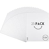 Golden State Art, 25 Pack 11x14 Bright White Backing Board for Frames, Pictures, Photos and More