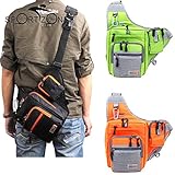 Strist(TM) Lure Waterproof Canvas Fishing Bag Multi-Purpose Outdoor Bag Reel Lure Bags Pesca Fishing Tackle Bag Green/Orange/Black