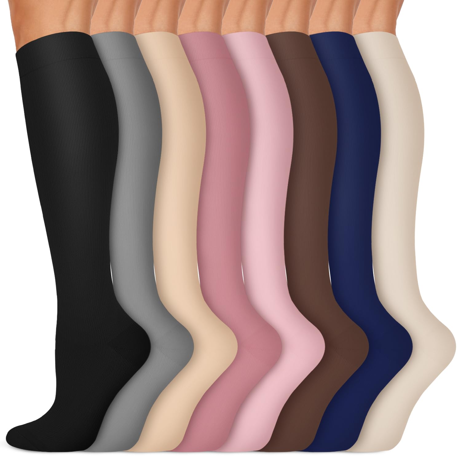 Photo 1 of Iseasoo Copper Compression Socks (15-20 mmHg) for Men & Women - Running, Hiking, Cycling, Travel - Improves Circulation?L/XL?