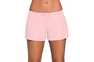 ChinFun Women's Board Shorts Swimswear Bottoms Tankini Swim Bathing Briefs Swimsuit Boardshorts Beach Trunks with Liner