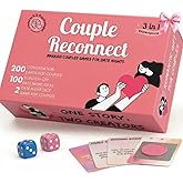 Life Sutra Couple Reconnect 3 in 1 Game - 200 Classsic Conversation Cards, 100 Scratch Off Date Adventures and Endless Date Nights Combinations with The Couples Dice Game. Ideal Valentine's Gift