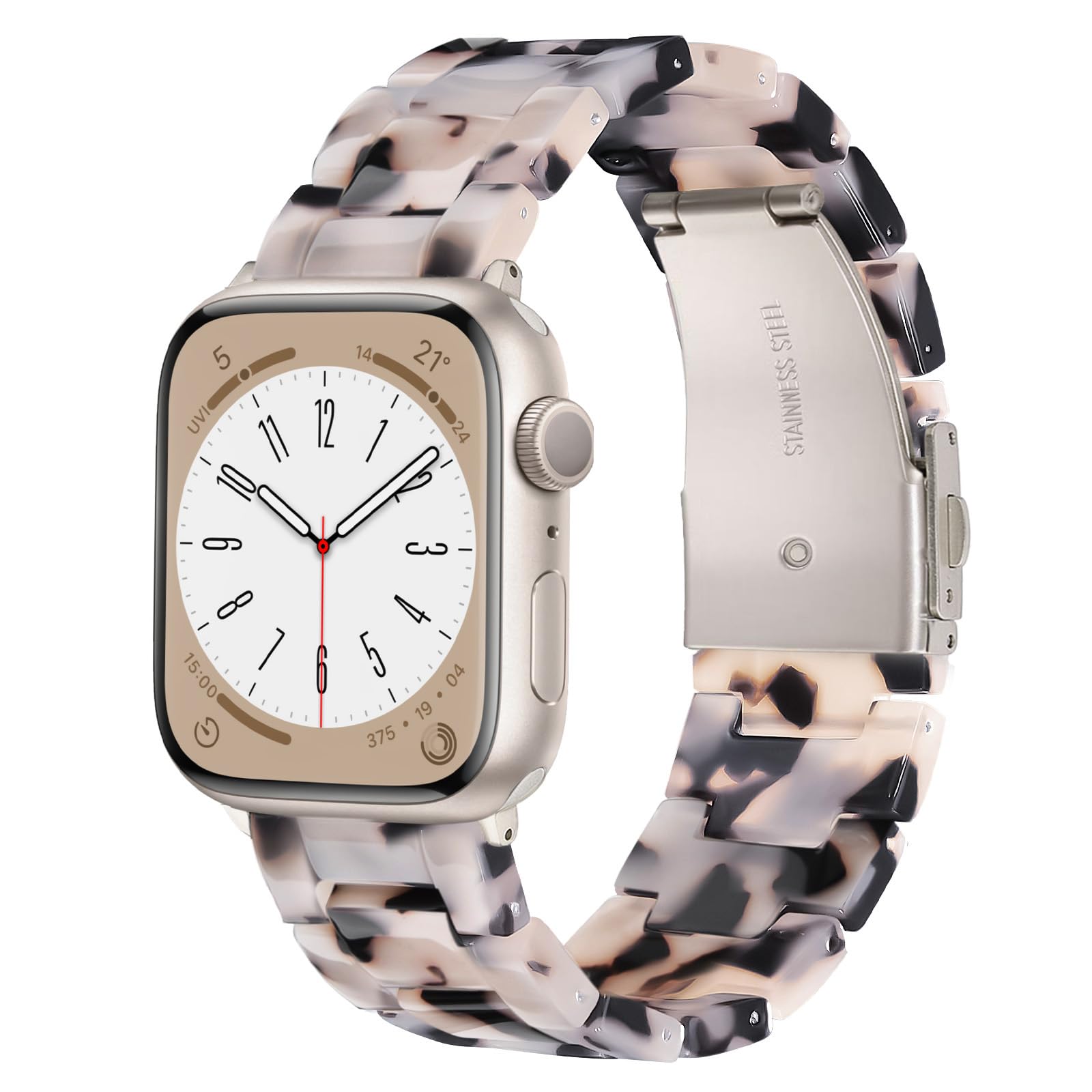 CRIS-BAND Resin Bands Compatible with Apple Watch Series 11/10/9/8/7 Bands 42mm 41mm 40mm 38mm for Women,Fancy Strap for iWatch Series 10/9/8/7/6/SE/5/4/3/2/1 Slim Light Bracelet Wristband