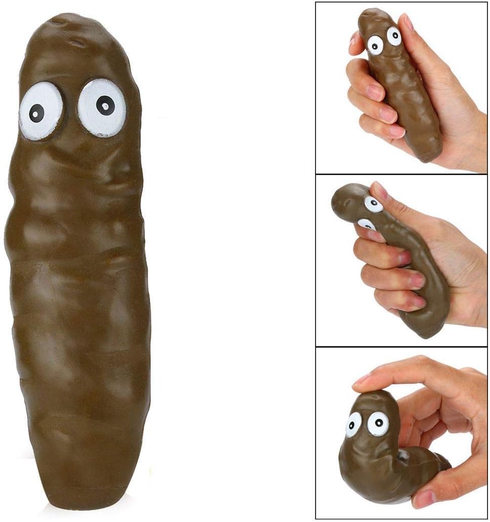 GHONLZIN Cartoon Poo, Stretchy Poo Squishy Stretchy Poop Stress Reliever Stress Ball Relief for Kids Party Bag Filler Joke Prank