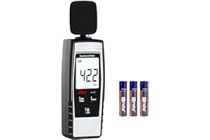 LEERCHUNAG Decibel Meter, Portable SPL Meter (Sound Pressure Level Meter), Digital Noise Meter, Range 30-130dB(A) db Meter, Noise Volume Measuring Instrument, Sound Monitoring Tester (Battery Included) Gray