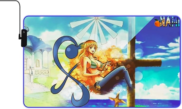 Amazon Com One Piece 316 Large Rgb Gaming Anime Mouse Pad Oversized Glowing Led Mouse Pad Gaming Mousepad 9 Lighting Modes Non Slip Rubber Base Computer Keyboard Pad Mousepads 3cm Computers Accessories