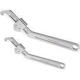 BILITOOLS Adjustable Coilover Spanner Wrench Set, 35-165 mm | 2 Shock Spanner Wrench Cover 35&ndash;165 mm; Forged Heat-Treated 60CrV Steel for Coilover, Shock and Suspension Adjustment