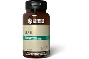 Nature's Sunshine LBS II 100 Capsules - Natural Laxative with Cascara Sagrada & Licorice Root for Intestinal Health and Bowel