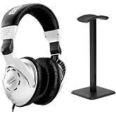 Behringer HPS3000 Closed-Back Over-Ear High-Performance Studio Headphones, Bundle with Turnstile Audio Desktop Headphone Stand