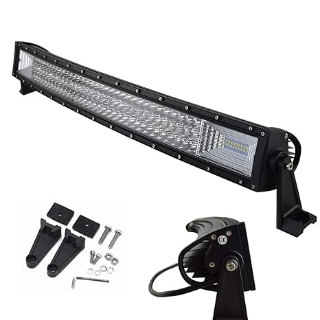 AUXTINGS 32 inch 405W Dreireihige LED-LICHTLEISTE Spot fahren Nebelscheinwerfer Flutlicht Spotlight 6000K Wasserdicht IP67 Ar