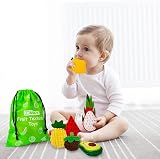 Inbeby Sensory Bean Bags 12 Fruit Textures Fine Motor Toys with Storage view 5