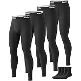 Mens Thermal Underwear Pants Long Johns Bottoms Cold Weather Base Layer | Soft Fleece Lined 4 Way Stretch Moisture Wicking Fabric, Heat Retention for Wet Cold, Skiing, Outdoor Work &amp; Sleepwear, Gift