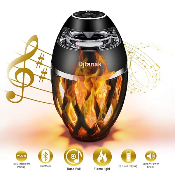 bluetooth flame speaker with pole