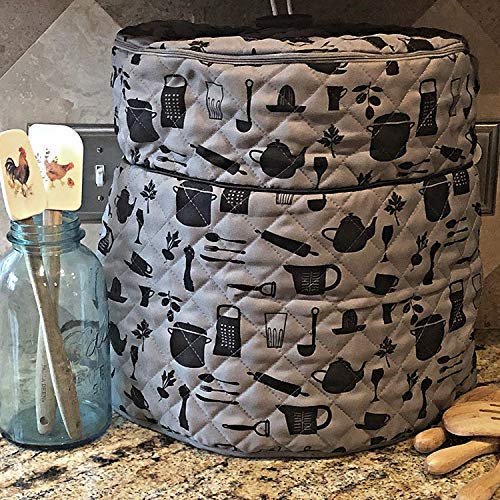 Pressure Cooker Cover - Custom Made Accessories - Fits 6.5 QT and 8 Qt. For Use With Ninja Foodi (Gray and Black - 6.5Qt. and 8 Qt) PATENT PENDING CUSTOM DESIGN