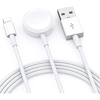 Update Version iWatch Charger Compatible with iPhone Charger, 2 in 1 Portable Wireless Watch Charger Apply for iWatch…