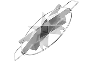 OUNONA Stainless Steel Cake Slicer 8-Slice Divider with Non-Slip Handles for Even Cake Pie Cheesecake