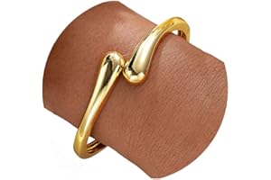 MTINEAPS Gold Bangle Bracelets for Women Teens Trendy Chunky Adjustable Twist Cuff Bracelet Jewelry Gifts
