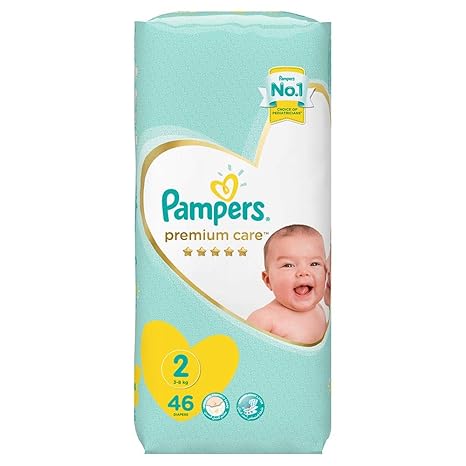 Pamper Premium Baby Care Diapers (3-8 kg) 46pcs Pack